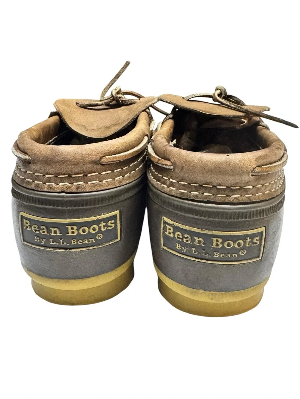 Vintage LL Bean Duck Boots Size 7 Rubber Waterproof Leather Outdoors Low Top